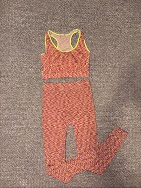 Multicoloured Leggings & Sports Bra Set
